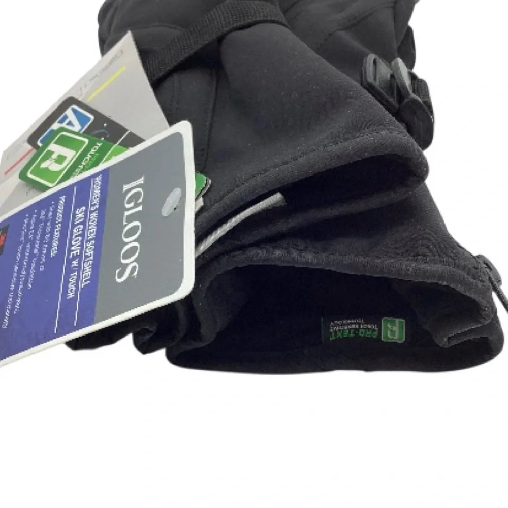 Igloo Women’s Woven Softshell Ski Gloves with Touch Technology (NWT) Size: L/XL